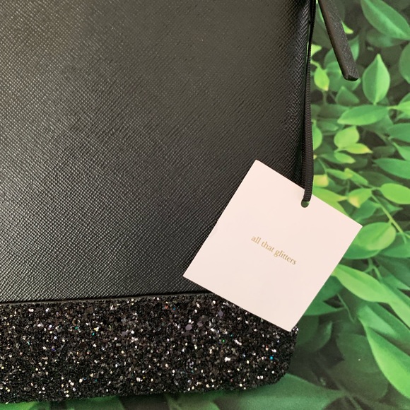 Gia Greta court glitter pouch Kate spade Black - Picture 3 of 6